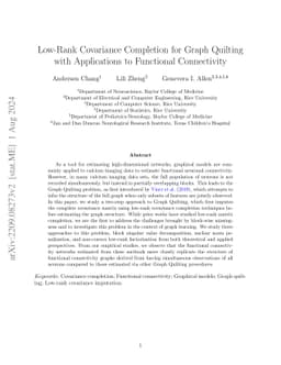 Low-Rank Covariance Completion for Graph Quilting with Applications to
  Functional Connectivity