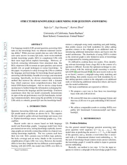 Structured Knowledge Grounding for Question Answering