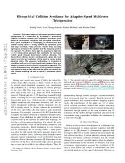 Hierarchical Collision Avoidance for Adaptive-Speed Multirotor
  Teleoperation