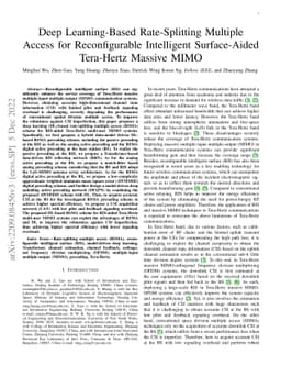 Deep Learning-Based Rate-Splitting Multiple Access for Reconfigurable
  Intelligent Surface-Aided Tera-Hertz Massive MIMO