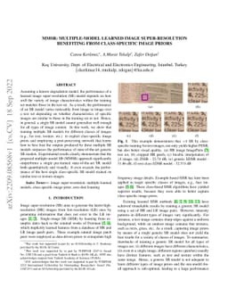 MMSR: Multiple-Model Learned Image Super-Resolution Benefiting From
  Class-Specific Image Priors