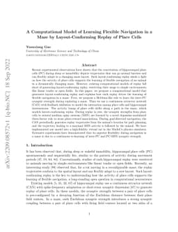 A Computational Model of Learning Flexible Navigation in a Maze by
  Layout-Conforming Replay of Place Cells