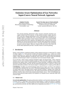 Emission-Aware Optimization of Gas Networks: Input-Convex Neural Network
  Approach