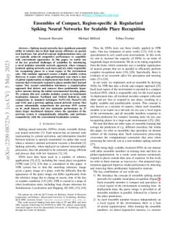 Ensembles of Compact, Region-specific & Regularized Spiking Neural
  Networks for Scalable Place Recognition