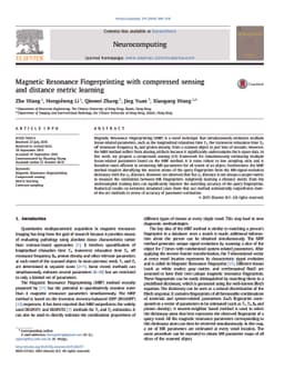 Magnetic Resonance Fingerprinting with compressed sensing and distance
  metric learning