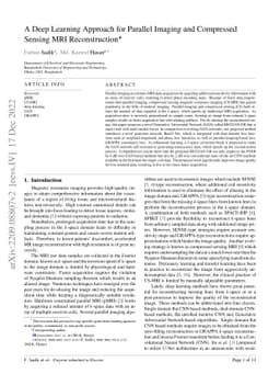 A Deep Learning Approach for Parallel Imaging and Compressed Sensing MRI
  Reconstruction
