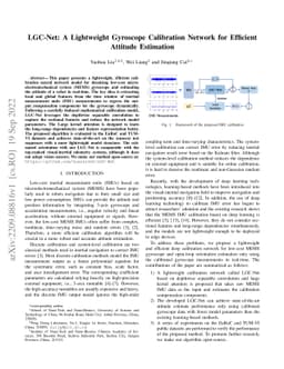 LGC-Net: A Lightweight Gyroscope Calibration Network for Efficient
  Attitude Estimation
