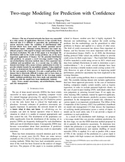 Two-stage Modeling for Prediction with Confidence