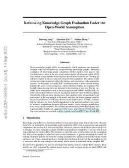 Rethinking Knowledge Graph Evaluation Under the Open-World Assumption