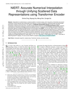 NIERT: Accurate Numerical Interpolation through Unifying Scattered Data
  Representations using Transformer Encoder