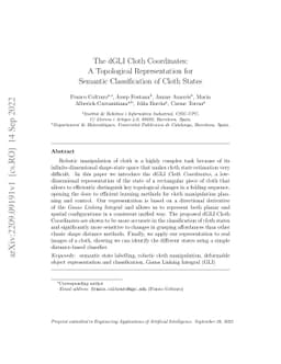 The dGLI Cloth Coordinates: A Topological Representation for Semantic
  Classification of Cloth States