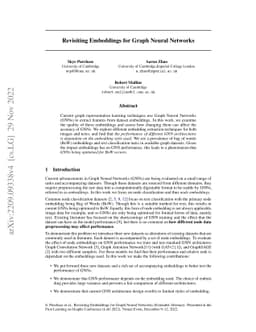 Revisiting Embeddings for Graph Neural Networks