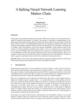 A Spiking Neural Network Learning Markov Chain