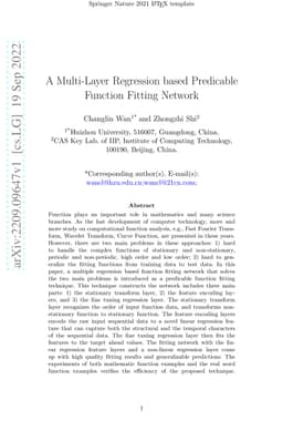 A Multi-Layer Regression based Predicable Function Fitting Network