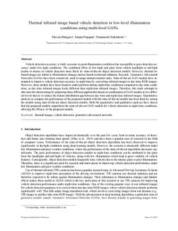 Thermal infrared image based vehicle detection in low-level illumination
  conditions using multi-level GANs