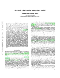 Soft Action Priors: Towards Robust Policy Transfer