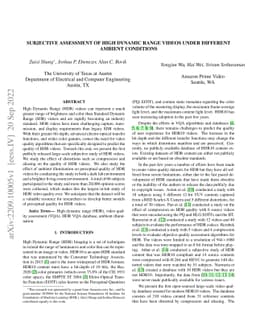 Subjective Assessment of High Dynamic Range Videos Under Different
  Ambient Conditions