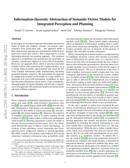 Information-theoretic Abstraction of Semantic Octree Models for
  Integrated Perception and Planning