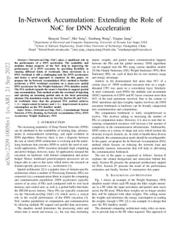 In-Network Accumulation: Extending the Role of NoC for DNN Acceleration