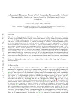 A Systematic Literature Review of Soft Computing Techniques for Software
  Maintainability Prediction: State-of-the-Art, Challenges and Future
  Directions
