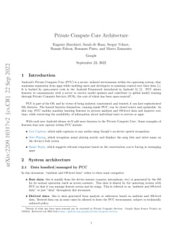 Android Private Compute Core Architecture