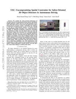 USC: Uncompromising Spatial Constraints for Safety-Oriented 3D Object Detectors in Autonomous Driving