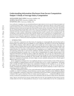 Understanding Information Disclosure from Secure Computation Output: A
  Study of Average Salary Computation