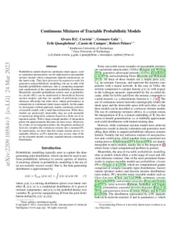Continuous Mixtures of Tractable Probabilistic Models