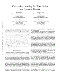 Contrastive Learning for Time Series on Dynamic Graphs