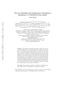 Process Modeling and Conformance Checking in Healthcare: A COVID-19 Case
  Study