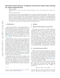 Simulation-based inference of Bayesian hierarchical models while
  checking for model misspecification