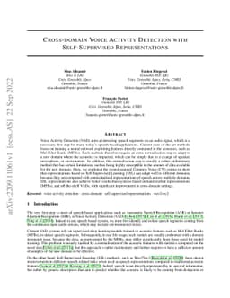 Cross-domain Voice Activity Detection with Self-Supervised
  Representations