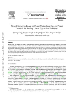 Neural Networks Based on Power Method and Inverse Power Method for
  Solving Linear Eigenvalue Problems