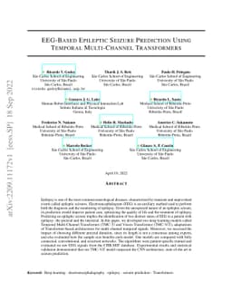 EEG-Based Epileptic Seizure Prediction Using Temporal Multi-Channel
  Transformers