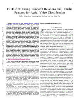FuTH-Net: Fusing Temporal Relations and Holistic Features for Aerial
  Video Classification