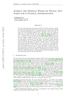 Achieve the Minimum Width of Neural Networks for Universal Approximation