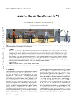 AvatarGo: Plug and Play self-avatars for VR