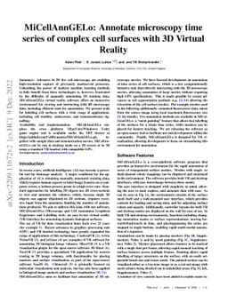 MiCellAnnGELo: Annotate microscopy time series of complex cell surfaces
  with 3D Virtual Reality