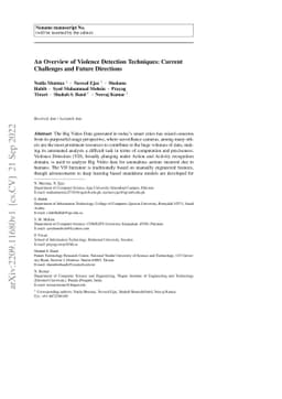 An Overview of Violence Detection Techniques: Current Challenges and
  Future Directions