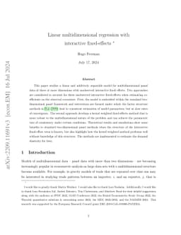 Linear Multidimensional Regression with Interactive Fixed-Effects