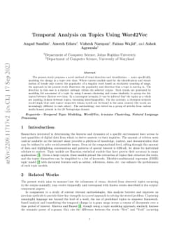 Temporal Analysis on Topics Using Word2Vec