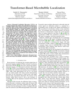 Transformer-Based Microbubble Localization