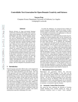 Controllable Text Generation for Open-Domain Creativity and Fairness