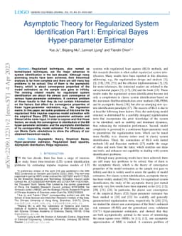 Asymptotic Theory for Regularized System Identification Part I:
  Empirical Bayes Hyper-parameter Estimator