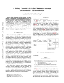 A Tightly Coupled LiDAR-IMU Odometry through Iterated Point-Level
  Undistortion
