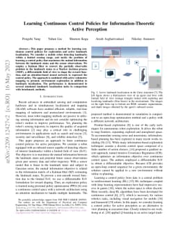 Learning Continuous Control Policies for Information-Theoretic Active
  Perception