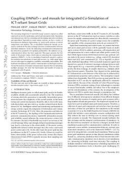 Coupling OMNeT++ and mosaik for integrated Co-Simulation of ICT-reliant
  Smart Grids