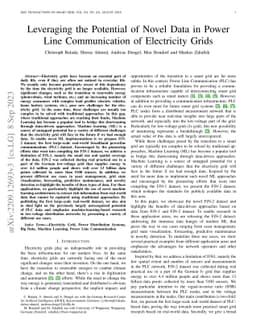 Leveraging the Potential of Novel Data in Power Line Communication of
  Electricity Grids