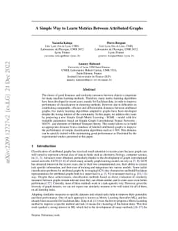 A Simple Way to Learn Metrics Between Attributed Graphs