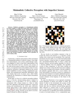 Minimalistic Collective Perception with Imperfect Sensors